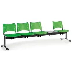 Wartezimmerbank - Kunststoff Visio Biedrax LC9295z - Gestell verchromt