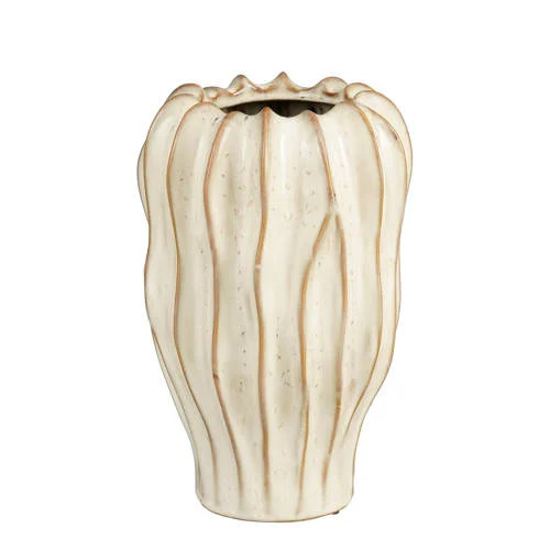 Mica Decorations vaas Thom Wit Hoogte: 30 cm, Breedte: 20 cm