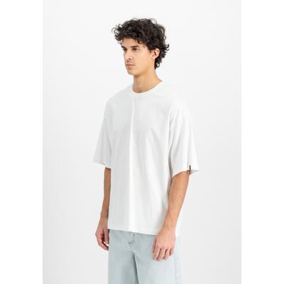T-Shirt ALPHA INDUSTRIES "Studio Edition T-Shirt", Herren, Gr. L, weiß, Obermaterial: 100% Baumwolle, Shirts T-Shirt