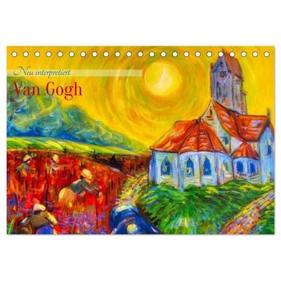 Van Gogh - neu interpretiert (Tischkalender 2027 DIN A5 quer), CALVENDO Monatskalender