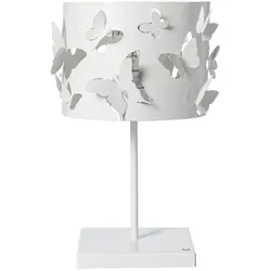 Farfallosa - Tischlampe 20x20x37 cm, Eisen Weiß, E27 - Made in Italy