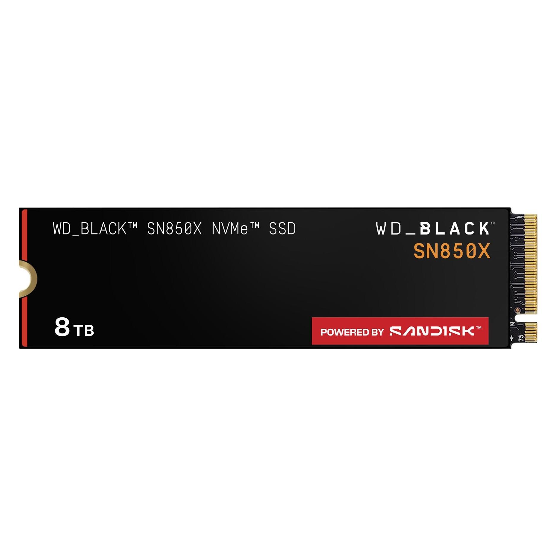 WD Black SN850X powered by SANDISK (8000 GB, M.2 2280) (WDS800T2X0E-00CDD0)