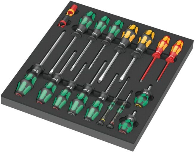 Garniture en mousse Wera 9710 pour kit de tournevis 1, 18 pièces (05150101001)