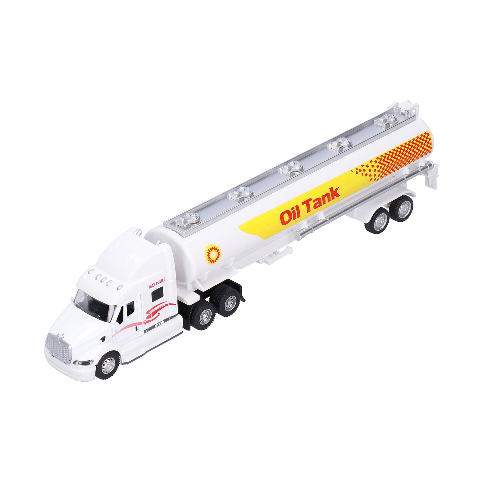 Cocosity Metalen speelgoedvrachtwagen met trekmechanisme - Wit