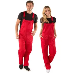 Latzhose unisex, rot