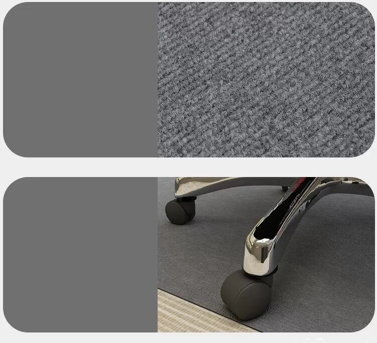 INF Bodenbelag für Holzböden, Matte für Bürostuhl, 20X90 cm Grau