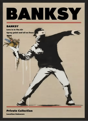 Inspire Picks Banksy Style Graffiti Canvas Print Modern Urban Street Art Wall Poster Frameless 011 40x50cm
