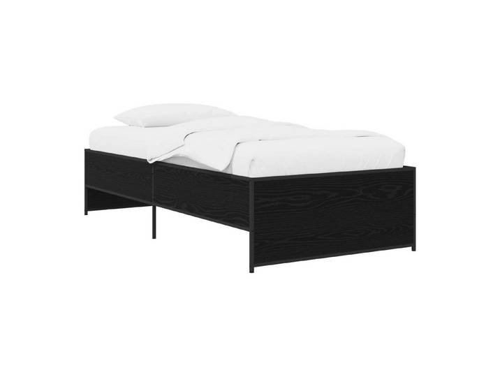 furnicato Bettgestell Bettrahmen 80 x 200 cm Schwarze Eiche (1-tlg), Stabiles Einzelbett mit Lattenrost für optimale Luftzirkulation