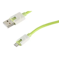 USB Ladekabel USB-A-Stecker > USB Micro B Stecker grün 0,3m