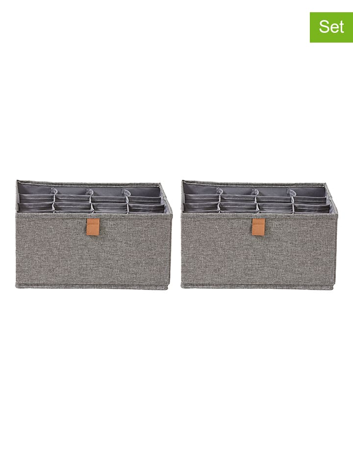 STORE IT 2er-Set: Organizer in Grau - (B)30 x (H)15 x (T)30 cm - onesize