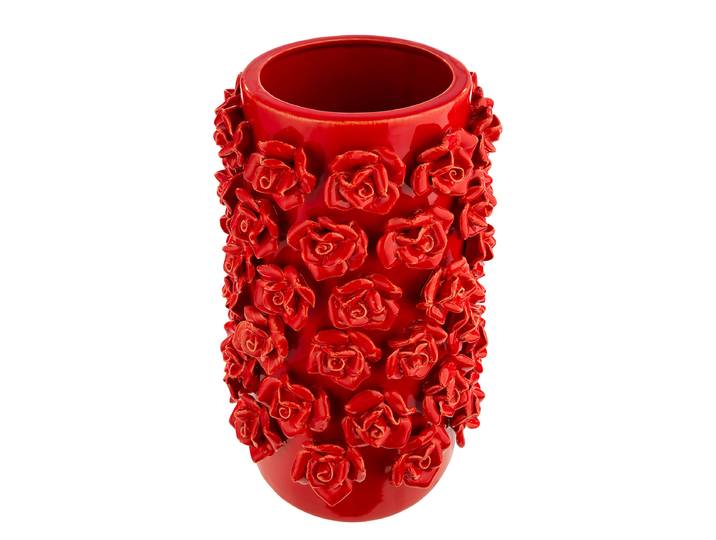 Vase Roses zylindrisch Ø 17cm Rot