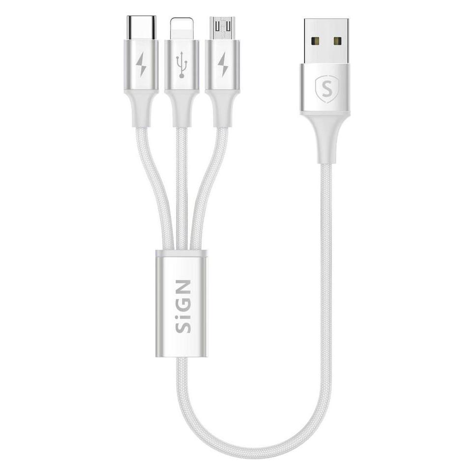 SIGN 3in1 (0.25 m, USB 2.0) (SN-3IN1CABWH)