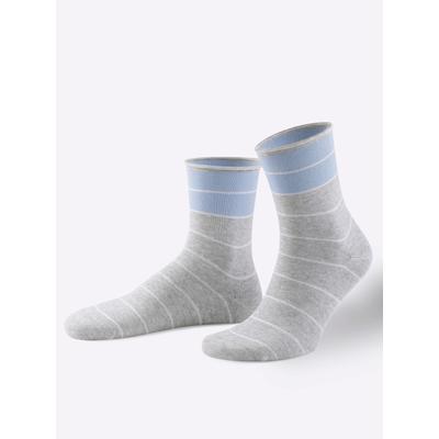 Socken WÄSCHEPUR, Damen, Gr. 1, bunt (farbig, sortiert), 80% Baumwolle, 18% Polyamid, 2% Elasthan, Socken Socken
