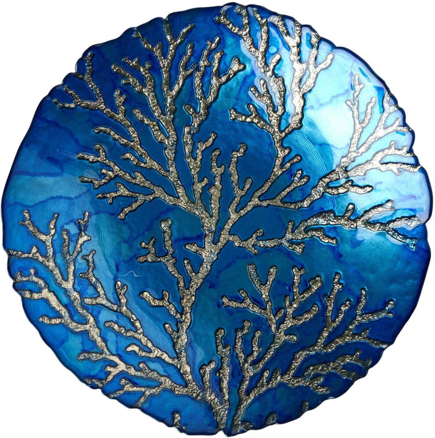 Anton Studio Designs Glass Gold Coral Bowl - 32cm