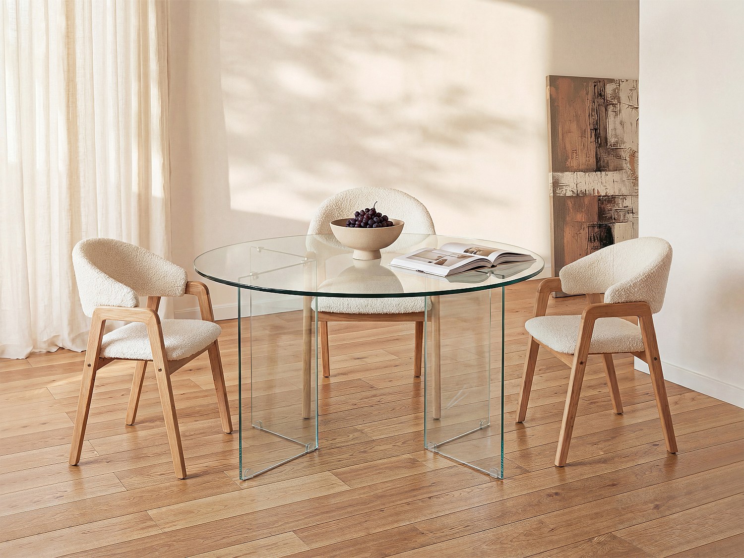 Vente-unique Esstisch Glastisch - 6 Personen - Sicherheitsglas - ADAMO 615621