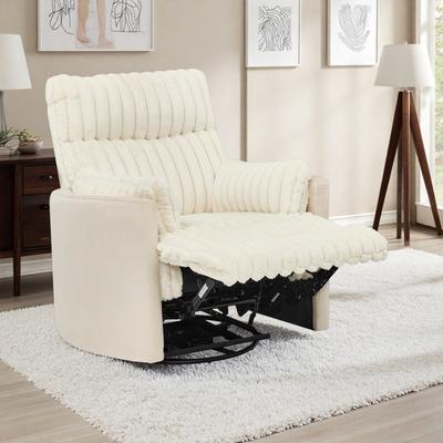 Wide Wale Corduroy Manual Reclining Recliner Chair in Gray or White