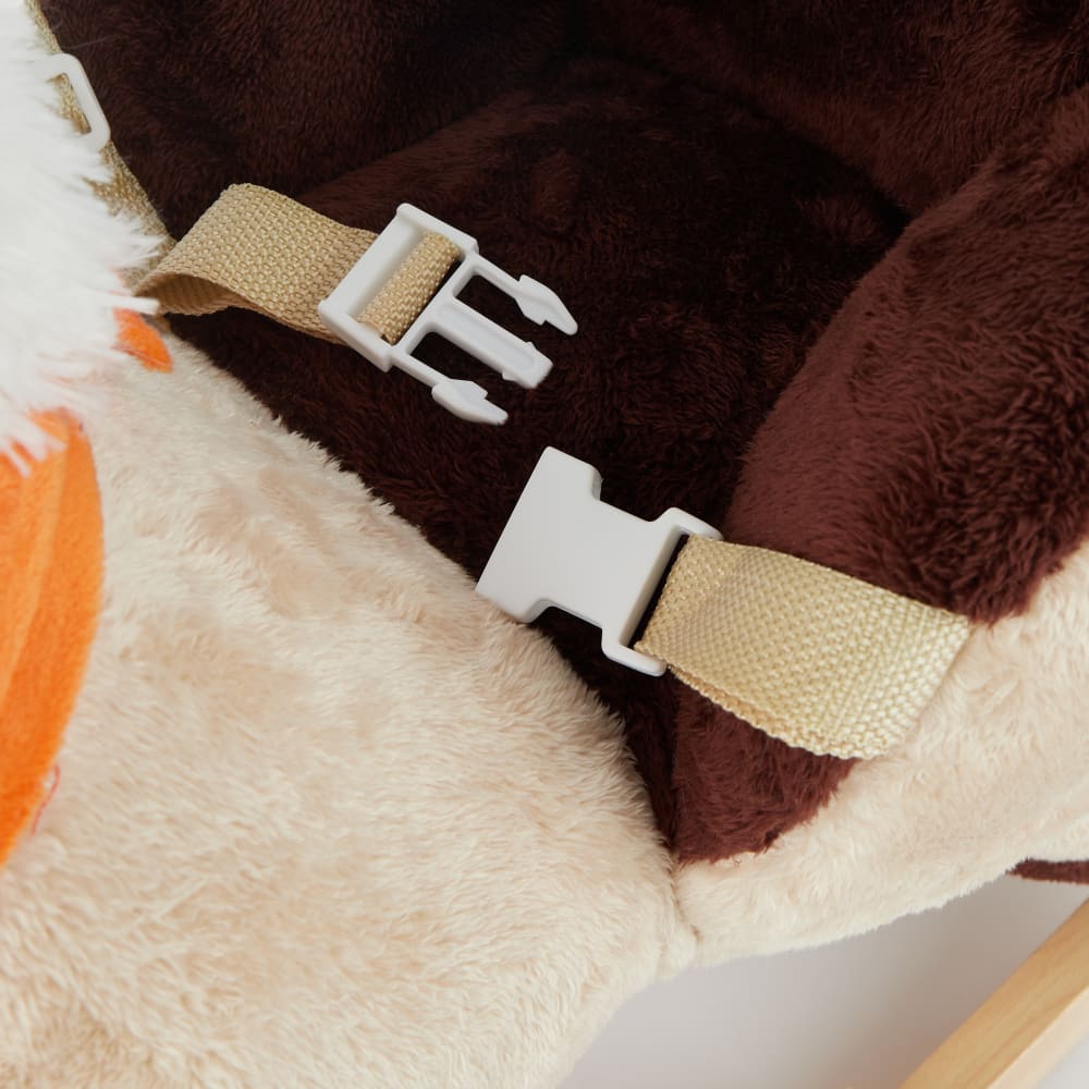 Bieco Caballo balancín de peluche con cinturón
