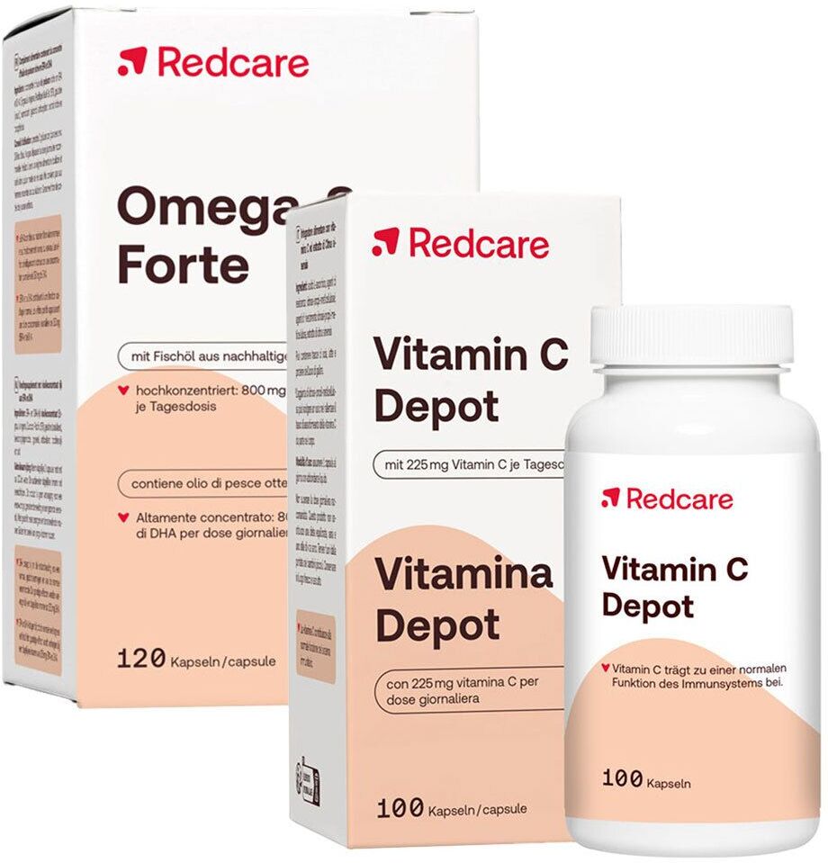 Redcare von Shop Apotheke Redcare Omega-3 Forte + Vitamin C Depot 100+120 St Set