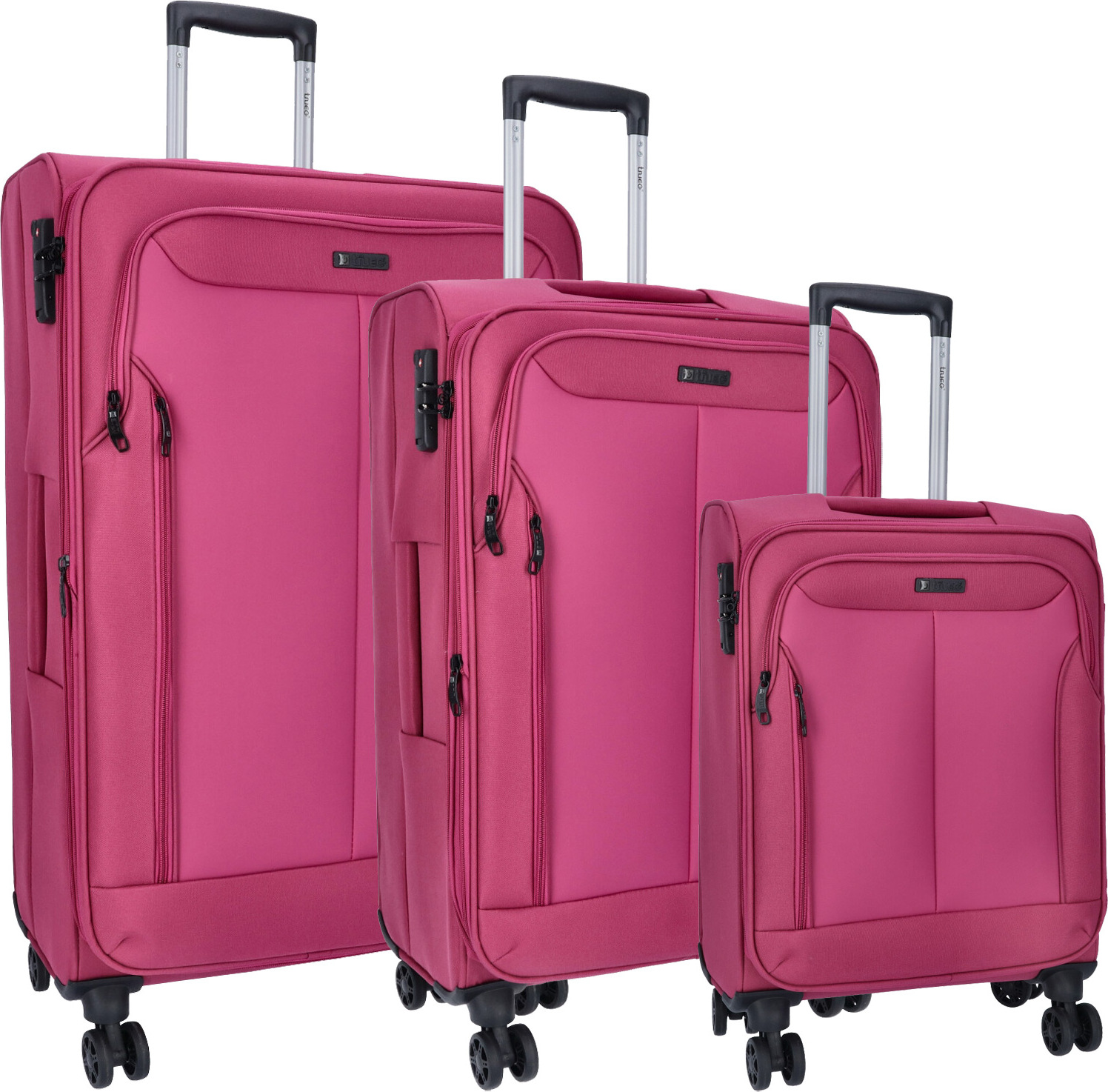 TheTrueC 3er Kofferset S/M/L Kopenhagen berry : berry Farbe vom Hersteller: berry