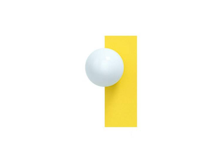 Applique murale Candy Big Rectangle S, jaune - Swedish Ninja - Salon / séjour - Métal