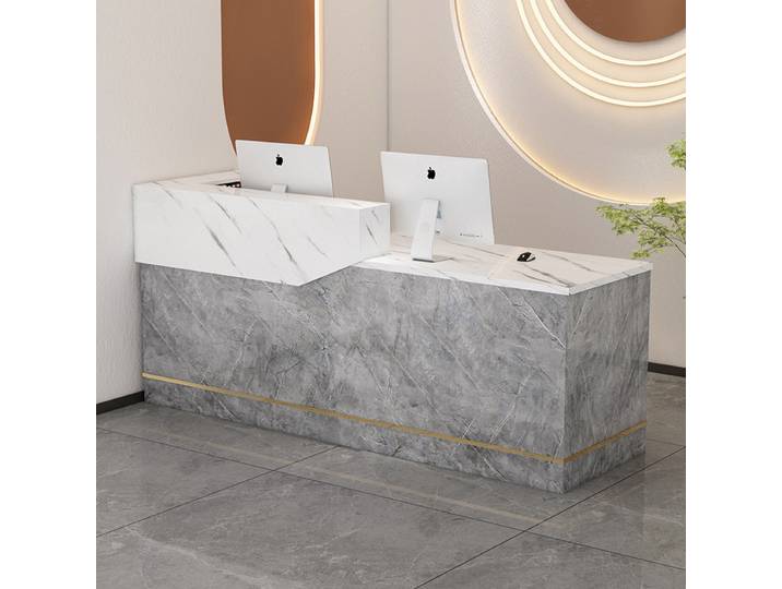 Comptoir de réception moderne et luxueux pour salon de beauté, podium, comptoir de caisse, mobilier commercial