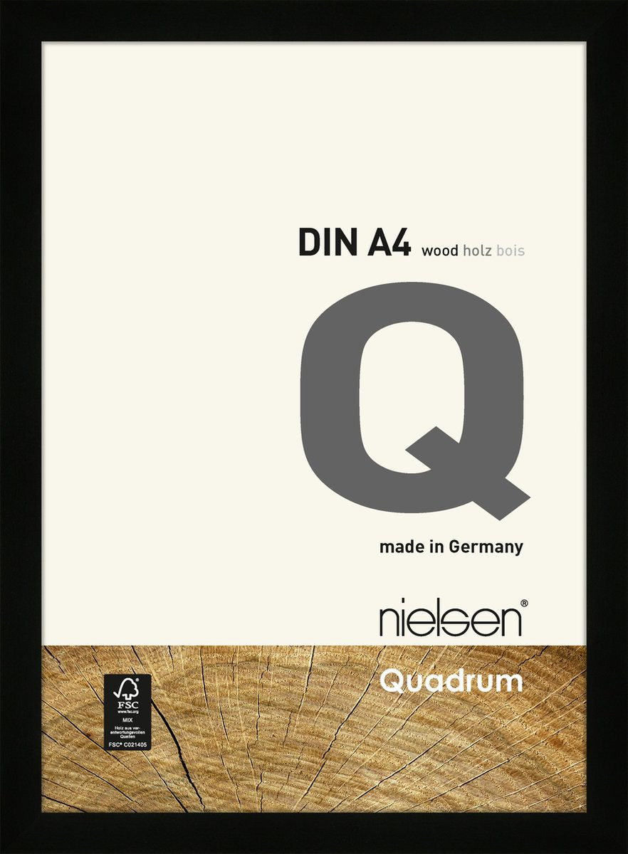 Nielsen Quadrum Houten Fotolijst Black A4 21x29,7cm