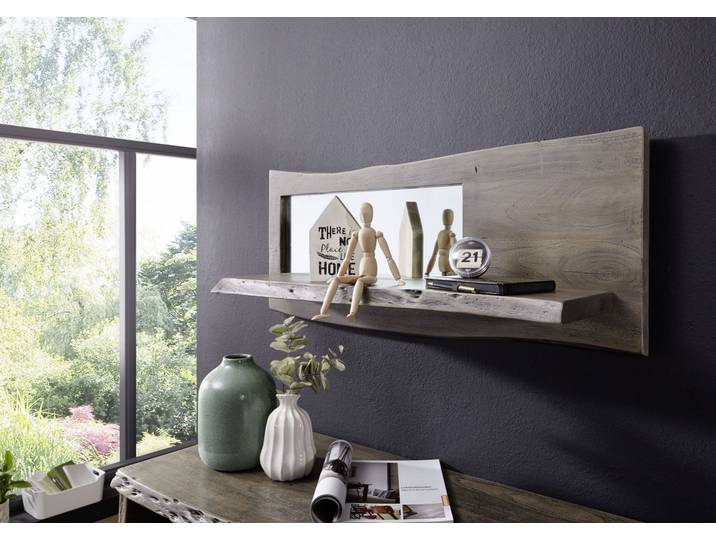 Étagère murale 101x22 Acacia laqué Gris taupe PURE ACACIA #907