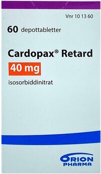 Orion Cardopax Retard 40 mg (Håndkøb, apoteksforbeholdt) 60 stk Depottabletter