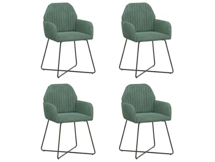 KKgypkn Esszimmerstühle 4 pcs Samt Meergrün 55 x 50 x 84 cm Metallrahmen, ergonomisches Design, atmungsaktiver Sitz, pflegeleicht