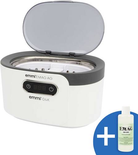 Emag Emmi-04K Ultraschallreiniger Haushalt, Dentaler Bereich, Werkstatt, Schmuck 50W 0.6l mit Reinigungskorb