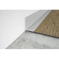 minileiste SL16X2 Sockelprofil Silber für Klebevinyl 2000x3x16 mm