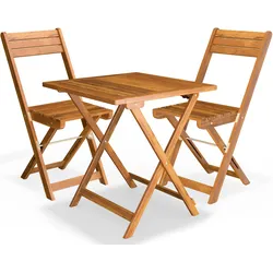 Garten-Sitzgruppe 3-tlg Akazienholz klappbar