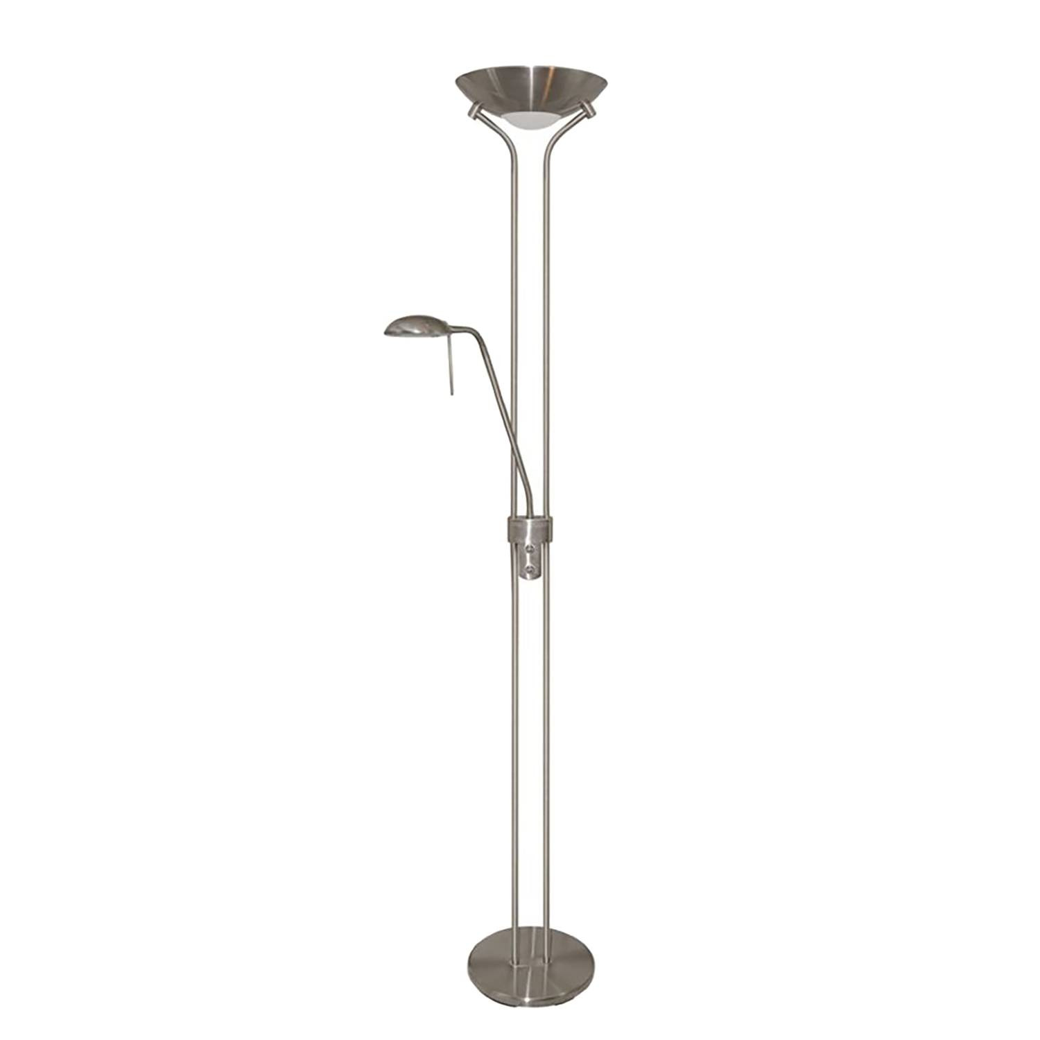 home24 Staande lamp Mother & Child zilver/zilver B/D/H: 25 x 25 x 180 cm