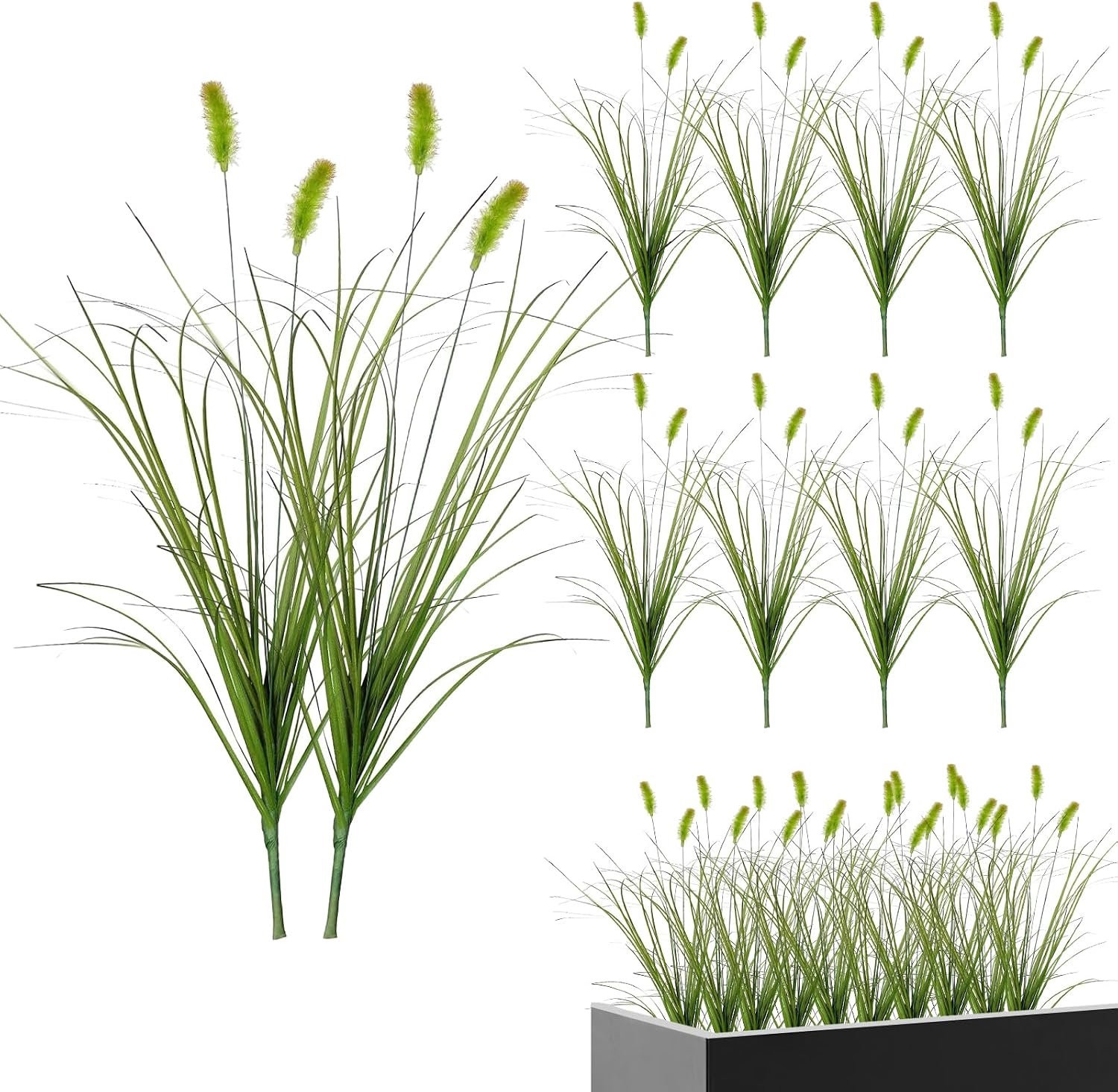 Set van 10 levensechte kunstplanten voor binnen en buiten van ShopVlot