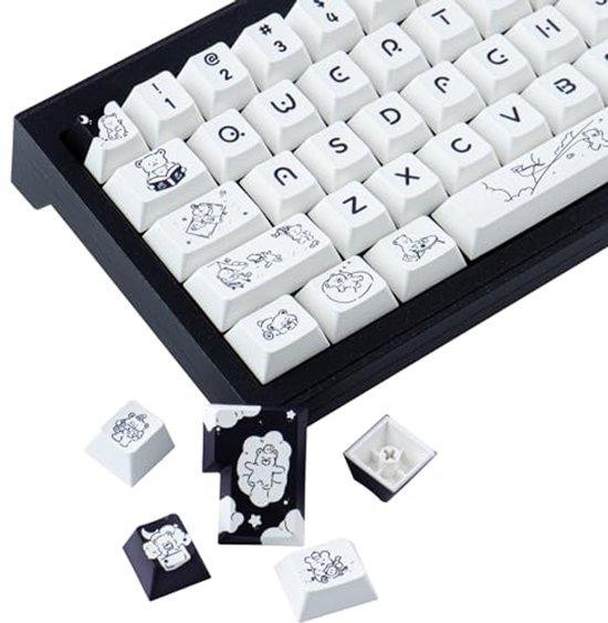 Aangepaste PBT Keycaps 151 Toetsen voor 60% Toetsenbord met Kersenprofiel - Compatibel met Cherry MX