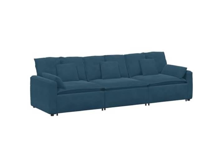vidaXL Modulaire bank met kussens blauw