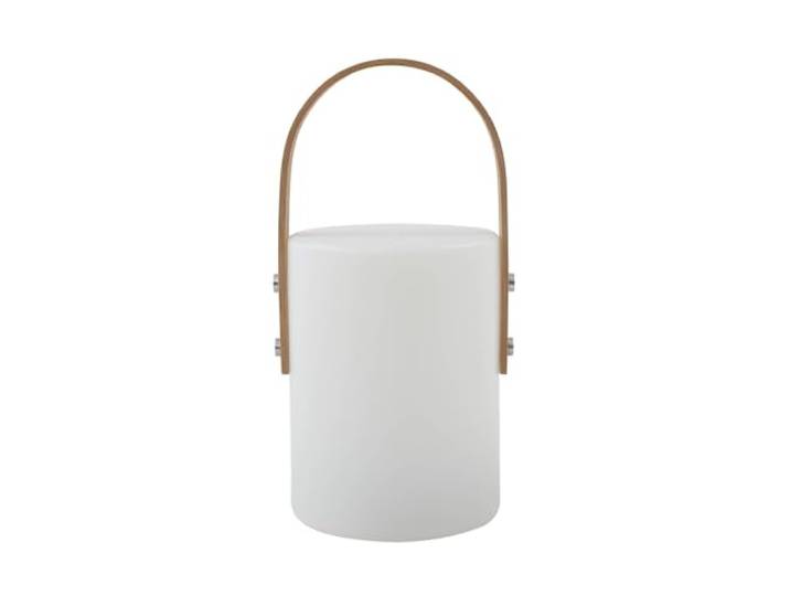 Lindby LED Outdoor Tischlampe in weiß, hellbraun, Tischleuchte außen