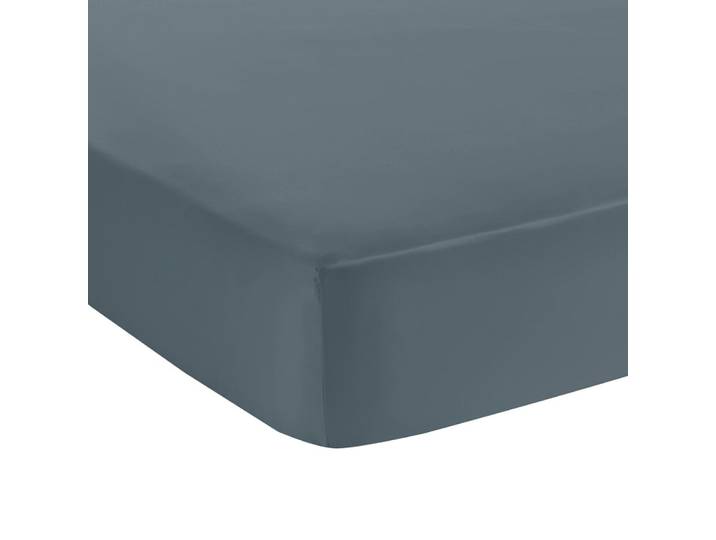 Drap housse coton gris foncé 90x190 cm