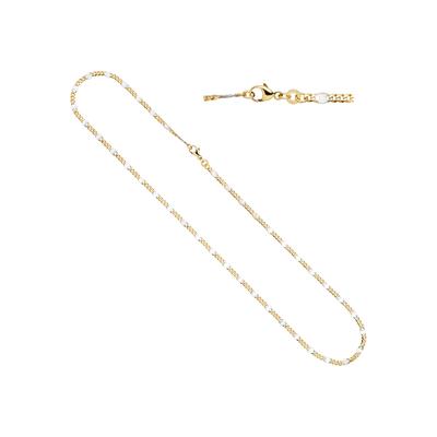Goldkette JOBO, gold (gelbgold 333), Halsketten, Damen, Gelbgold 333, L: 45, Goldkette, Steg-Panzerkette 333 Gold massiv 45 cm 2 mm