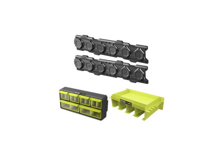 Pack RYOBI Système LINK 2 rails muraux - Étagère polyvalente - Organisateur ajustable