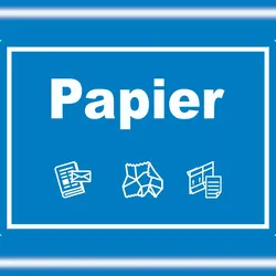 HB-Druck Papier Mülltrennung Aufkleber Text Symbol Karton A6 (105x148mm)