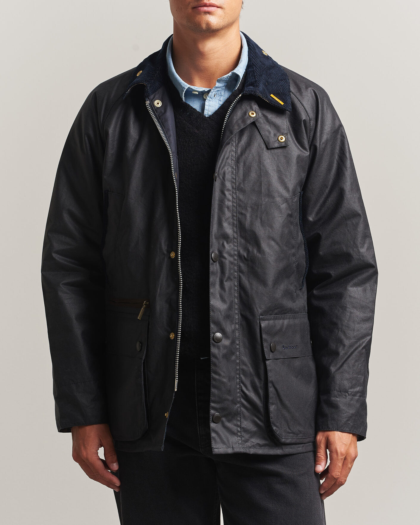 Barbour Lifestyle Icons Bedale Wax Jacket Navy men L Blå