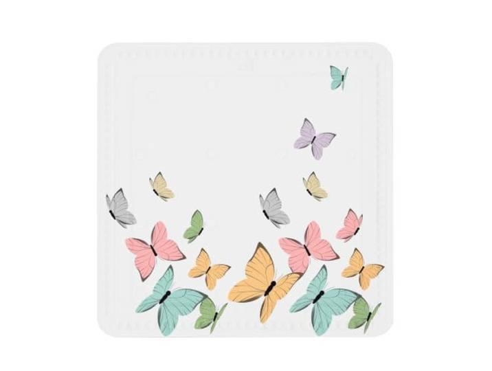Kleine Wolke Duscheinlage Butterflies Multicolor 55 x 55 cm