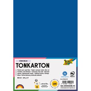 Folia Tonpapier 6118/4/35, A4, königsblau, 180g/m², 100 Blatt