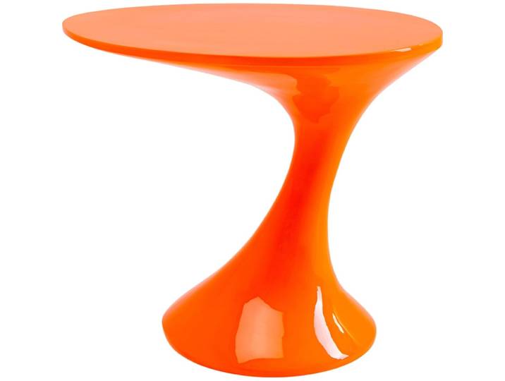 Table d'appoint ovale orange