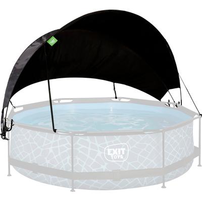 Poolverdeck EXIT "Sonnensegel", schwarz, B:300cm H:175cm T:300cm, Polyester, Verdecke, spendet Schatten beim Baden in der Sommerhitze