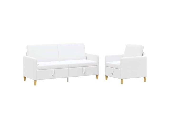 PUGYNBK Sofa mit Aufbewahrung, 2 Stück, Weiß, Polyester, Metallrahmen Klappsitz, verstecktes Fach, abnehmbare Bezüge, vielseitig einsetzbar, einfache Reinigung