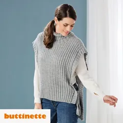 Strickanleitung – Slipover mit Rollkragen aus Woll Butt Versailles