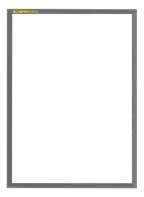 Schäfer Shop Pure SSI Magnetrahmen Standard, DIN A4 Hochformat, 5 Stück, grau