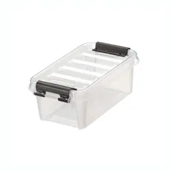 Orthex SmartStore Classic Aufbewahrungsbox 0,3 Liter, 15x9x6 cm, Transparent, mit Deckel & Clips, Lebensmittelecht, Stapelbar